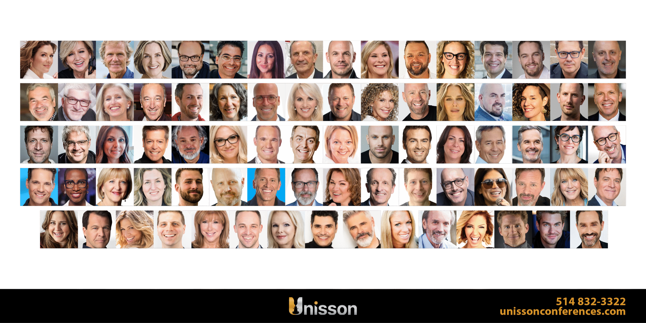 Agence de conférenciers Unisson présentant ses experts et services pour événements corporatifs.
